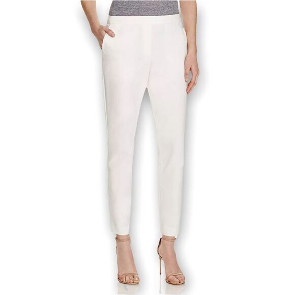 Theory Thaniel Approach Stretch Cropped Pants Ivory 10 - Picture 1 of 9